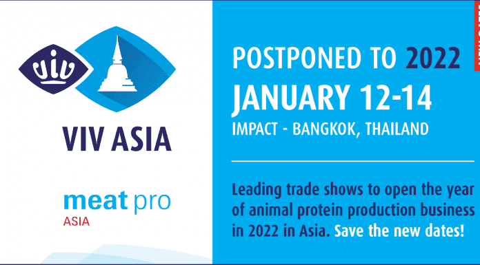 VIV Asia and Meat Pro Asia postponed to January 2022
