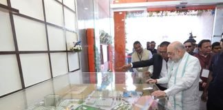 Amit Shah inaugurates a new animal feed plant at Sabar Dairy in Himatnagar, Gujarat.